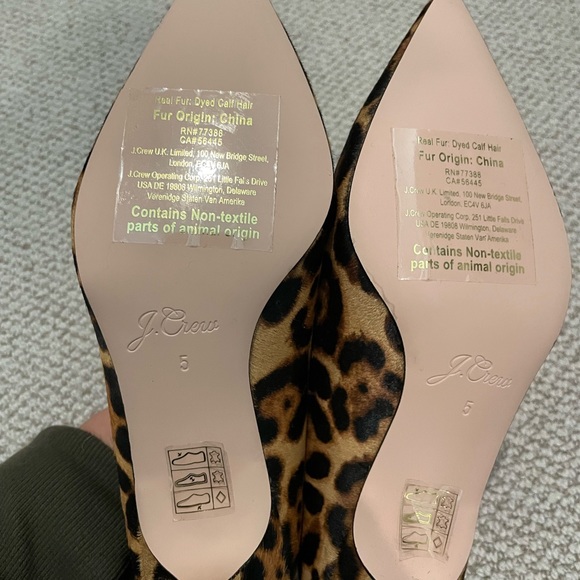 BRAND NEW J. Crew Calfhair Leopard Heels- size 5 🐆 - Picture 5 of 5